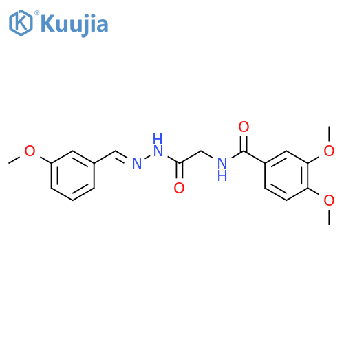 3,4-dimethoxy-N-({N'-(1E)-(3-methoxyphenyl)methylidenehydrazinecarbonyl}methyl)benzamide structure