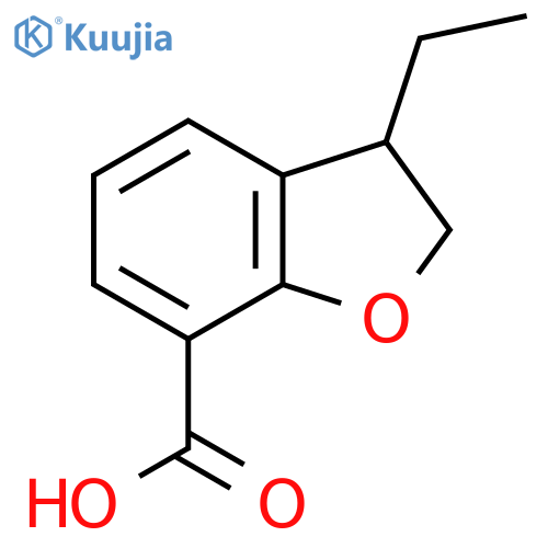 3-ethyl-2,3-dihydro-1-benzofuran-7-carboxylic acid structure