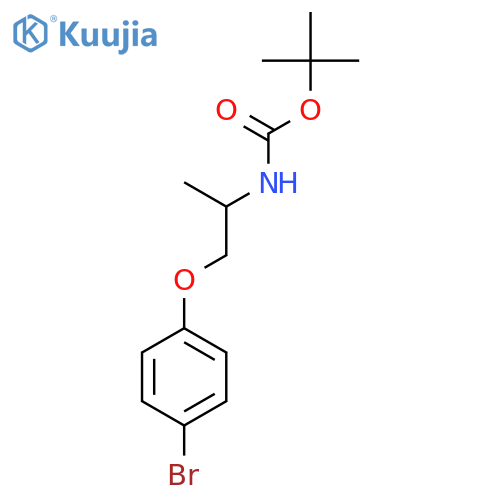 tert-Butyl N-[1-(4-bromophenoxy)propan-2-yl]carbamate structure