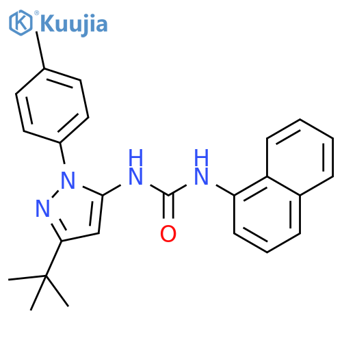 Urea,N-[3-(1,1-dimethylethyl)-1-(4-methylphenyl)-1H-pyrazol-5-yl]-N'-1-naphthalenyl- structure