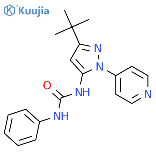 Urea, N-[3-(1,1-dimethylethyl)-1-(4-pyridinyl)-1H-pyrazol-5-yl]-N'-phenyl- structure