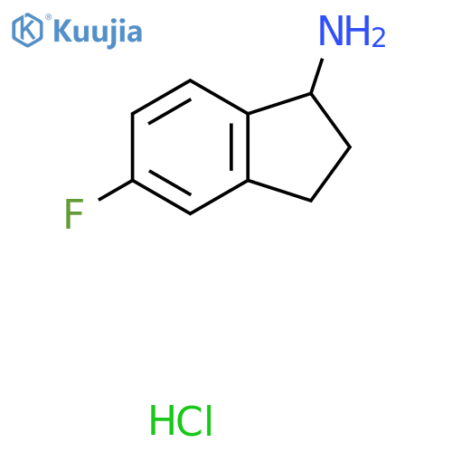 5-fluoro-2,3-dihydro-1H-inden-1-amine hydrochloride structure