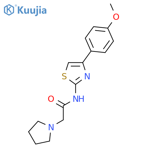 1-Pyrrolidineacetamide, N-[4-(4-methoxyphenyl)-2-thiazolyl]- structure