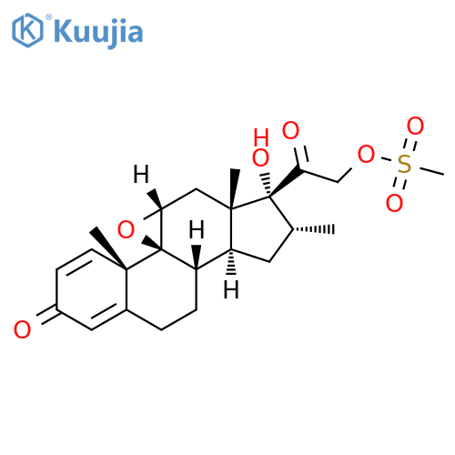 Pregna-1,4-diene-3,20-dione, 9,11-epoxy-17-hydroxy-16-methyl-21-[(methylsulfonyl)oxy]-, (9β,11β,16α)- structure