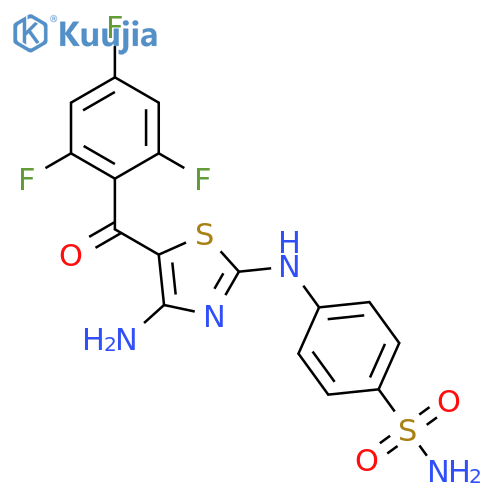 Benzenesulfonamide,4-[[4-amino-5-(2,4,6-trifluorobenzoyl)-2-thiazolyl]amino]- structure