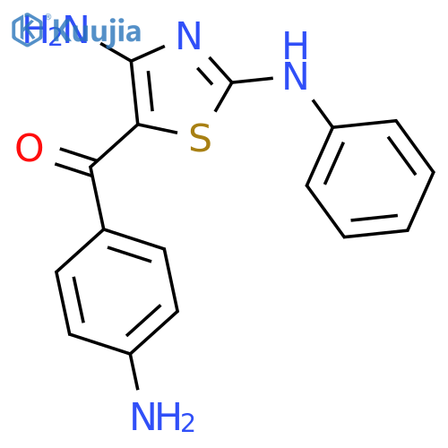 Methanone, (4-aminophenyl)[4-amino-2-(phenylamino)-5-thiazolyl]- structure