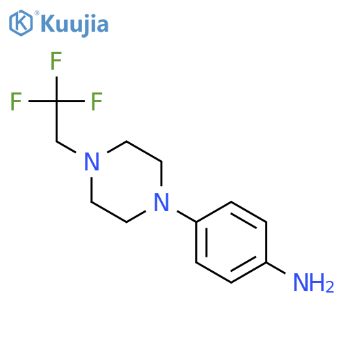 {4-[4-(2,2,2-trifluoroethyl)piperazin-1-yl]phenyl}amine structure