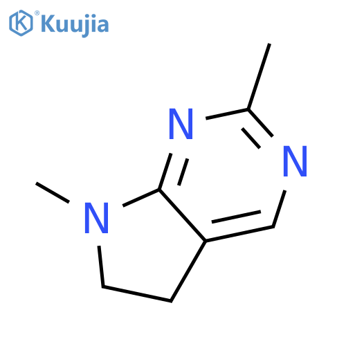 5H-Pyrrolo[2,3-d]pyrimidine,6,7-dihydro-2,7-dimethyl- structure