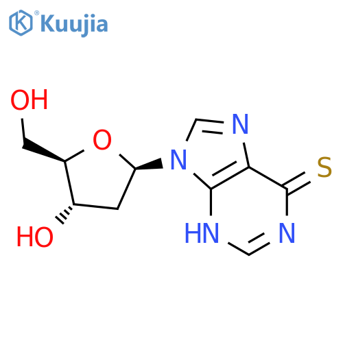 6-Mercapto-9-(2'-deoxy-b-D-ribofuranosyl)purine structure