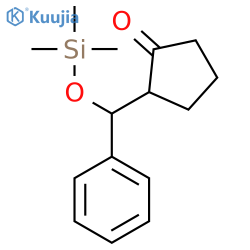 Cyclopentanone, 2-[phenyl[(trimethylsilyl)oxy]methyl]- structure