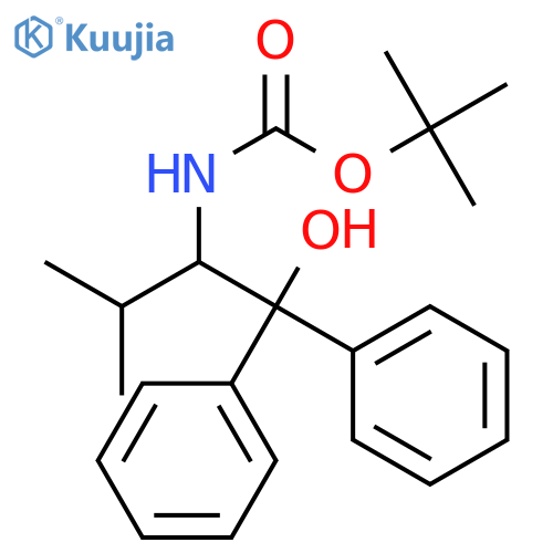 Carbamic acid, [(1R)-1-(hydroxydiphenylmethyl)-2-methylpropyl]-,1,1-dimethylethyl ester structure