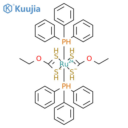 Ruthenium, bis(O-ethyl carbonodithioato-S,S')bis(triphenylphosphine)- (9CI) structure