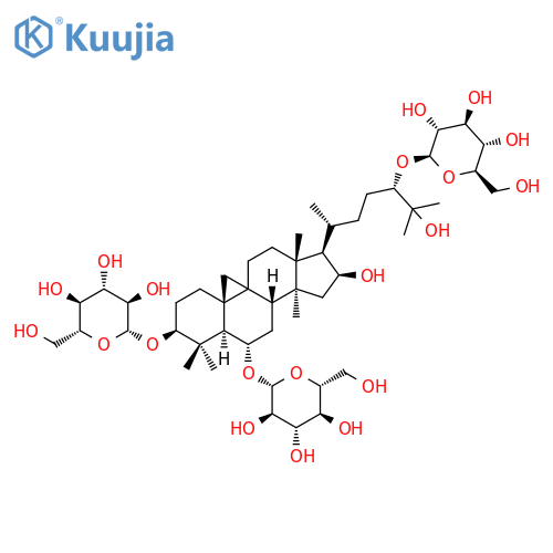 b-D-Glucopyranoside, (3b,6a,16b,24S)-16,25-dihydroxy-9,19-cyclolanostane-3,6,24-triyl tris- (9CI) structure