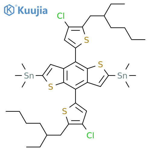 2-(tert-Butyl)-4,8-bis(4-chloro-5-(2-ethylhexyl)thiophen-2-yl)-6-(trimethylstannyl)thieno3',2':4,5benzo1,2-d1,2thiastannole structure