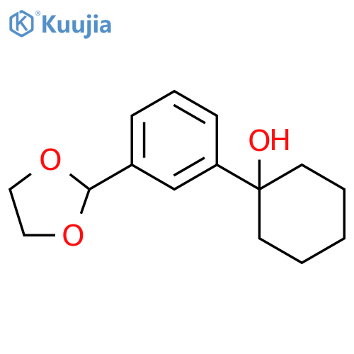 1-(3-(1,3-dioxolan-2-yl)phenyl)cyclohexanol structure