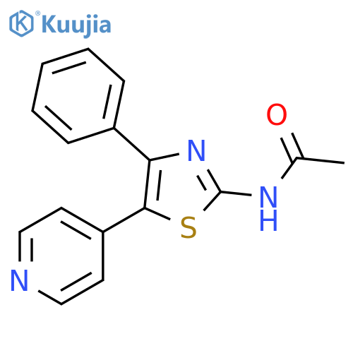 Acetamide, N-[4-phenyl-5-(4-pyridinyl)-2-thiazolyl]- structure
