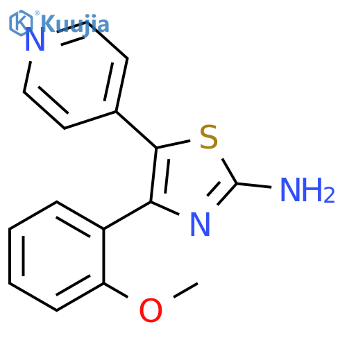2-Thiazolamine, 4-(2-methoxyphenyl)-5-(4-pyridinyl)- structure