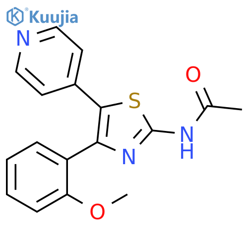 Acetamide, N-[4-(2-methoxyphenyl)-5-(4-pyridinyl)-2-thiazolyl]- structure