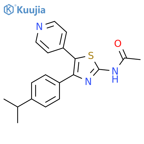 Acetamide, N-[4-[4-(1-methylethyl)phenyl]-5-(4-pyridinyl)-2-thiazolyl]- structure