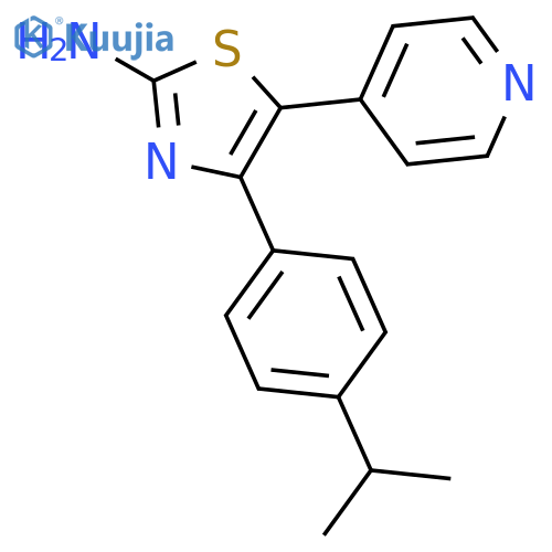 2-Thiazolamine, 4-[4-(1-methylethyl)phenyl]-5-(4-pyridinyl)- structure