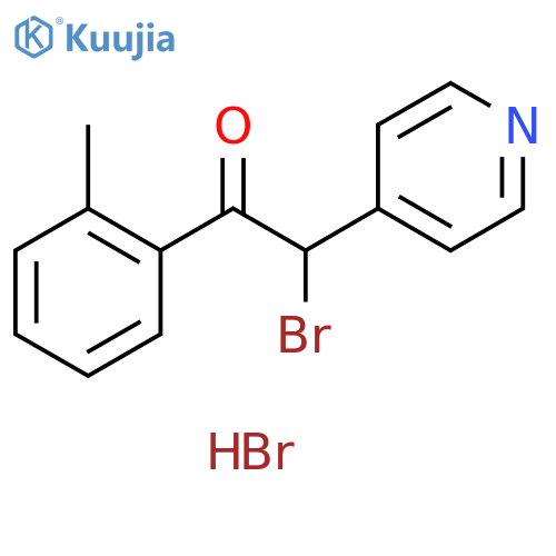 Ethanone, 2-bromo-1-(2-methylphenyl)-2-(4-pyridinyl)-, hydrobromide structure