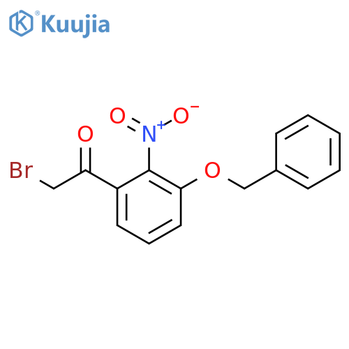 2-Bromo-1-2-nitro-3-(phenylmethoxy)phenylethanone structure