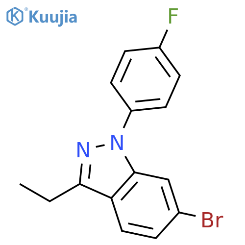 1H-Indazole, 6-bromo-3-ethyl-1-(4-fluorophenyl)- structure