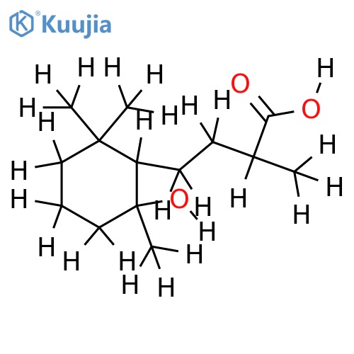 (-)-(1'S,2'S,2R)-4-(2'-Hydroxy-2',6',6'-trimethylcyclohexyl)-2-methylbutanoic acid structure