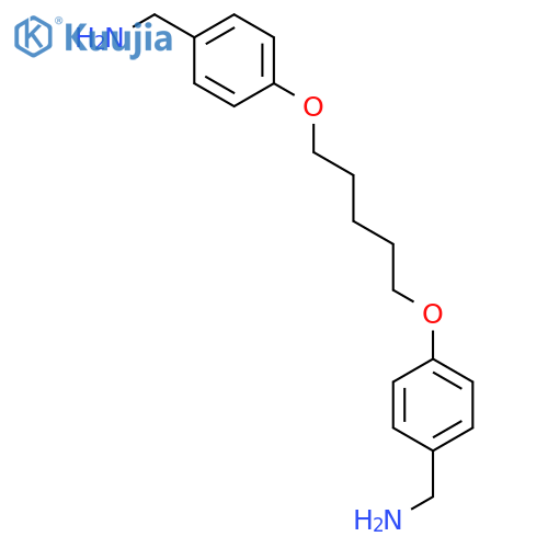 [4-({5-[4-(Aminomethyl)phenoxy]-pentyl}oxy)phenyl]methanamine structure