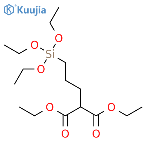 Propanedioic acid,2-[3-(triethoxysilyl)propyl]-, 1,3-diethyl ester structure