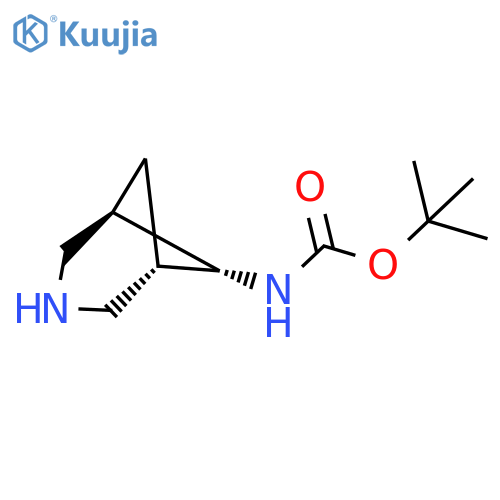 tert-butyl N-[endo-3-azabicyclo[3.1.1]heptan-6-yl]carbamate structure