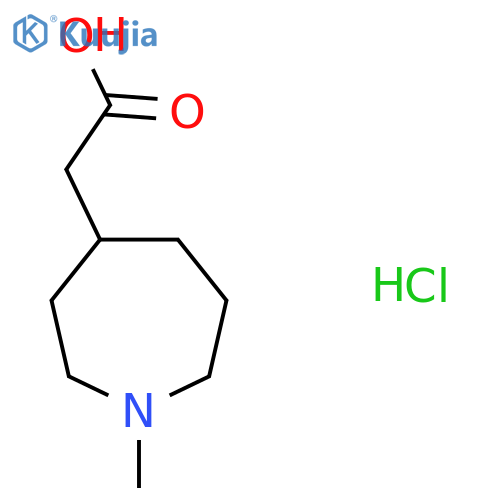 2-(1-Methylazepan-4-YL)acetic acid hcl structure