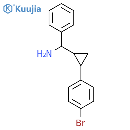 [2-(4-Bromophenyl)cyclopropyl](phenyl)methanamine structure