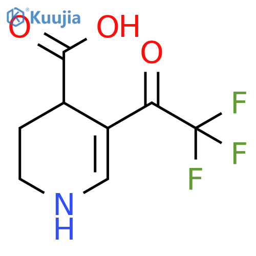 5-(trifluoroacetyl)-1,2,3,4-tetrahydropyridine-4-carboxylic acid structure