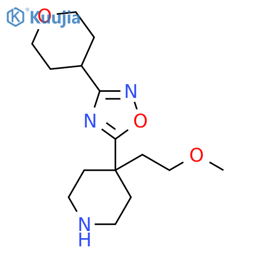 4-(2-methoxyethyl)-4-3-(oxan-4-yl)-1,2,4-oxadiazol-5-ylpiperidine structure