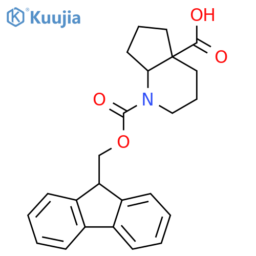 1-{[(9H-fluoren-9-yl)methoxy]carbonyl}-octahydro-1H-cyclopenta[b]pyridine-4a-carboxylic acid structure