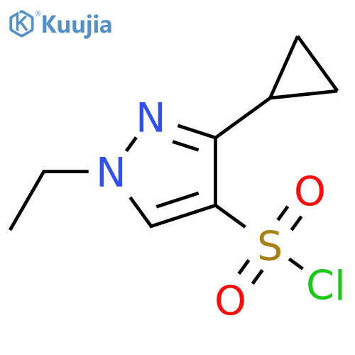 3-cyclopropyl-1-ethyl-1H-pyrazole-4-sulfonyl chloride structure