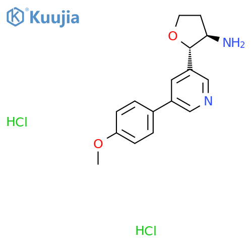 rac-(2R,3S)-2-5-(4-methoxyphenyl)pyridin-3-yloxolan-3-amine dihydrochloride, trans structure