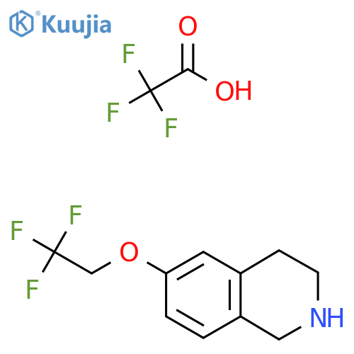 2,2,2-Trifluoroacetic acid;6-(2,2,2-trifluoroethoxy)-1,2,3,4-tetrahydroisoquinoline structure