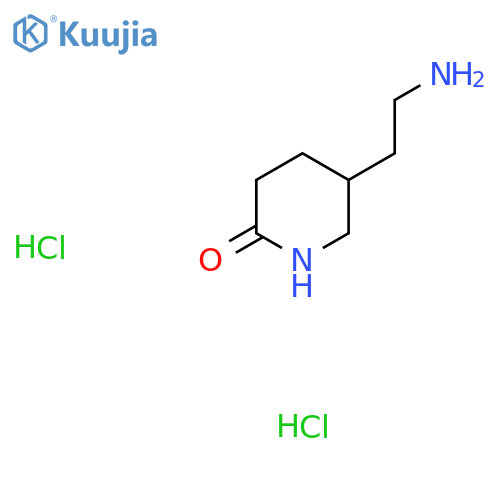 5-(2-aminoethyl)piperidin-2-one dihydrochloride structure