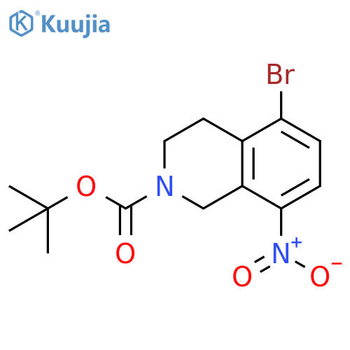 tert-butyl 5-bromo-8-nitro-1,2,3,4-tetrahydroisoquinoline-2-carboxylate structure