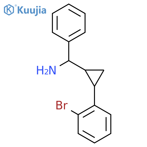 [2-(2-Bromophenyl)cyclopropyl](phenyl)methanamine structure