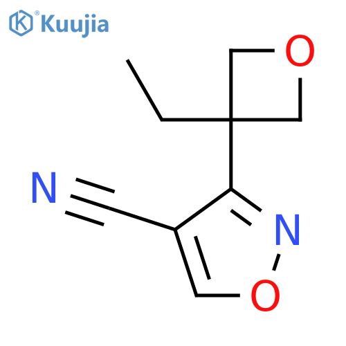 3-(3-Ethyloxetan-3-yl)-1,2-oxazole-4-carbonitrile structure