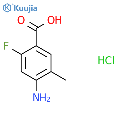 4-Amino-2-fluoro-5-methylbenzoic acid hydrochloride structure