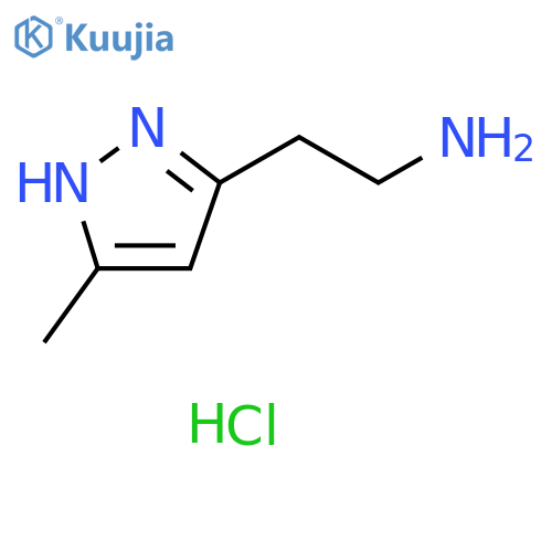1H-Pyrazole-3-ethanamine, 5-methyl-, hydrochloride (1:1) structure