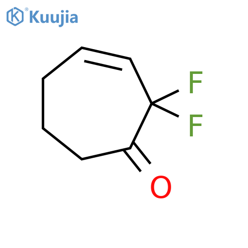 2,2-Difluorocyclohept-3-en-1-one structure