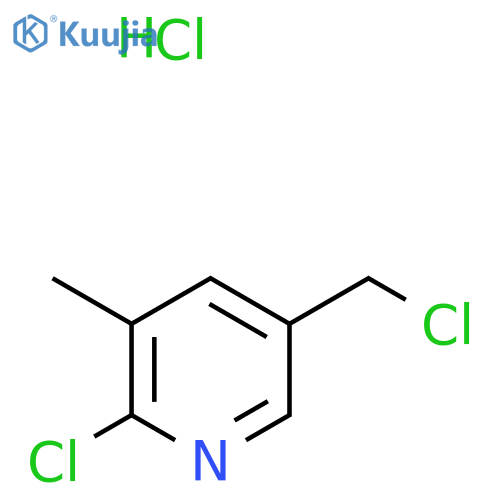 2-chloro-5-(chloromethyl)-3-methylpyridine hydrochloride structure
