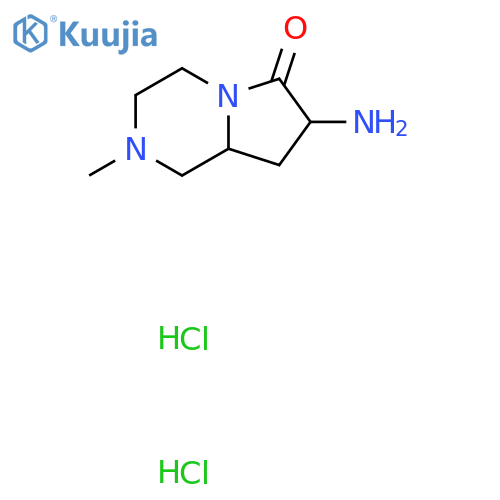 7-Amino-2-methyl-1,3,4,7,8,8a-hexahydropyrrolo[1,2-a]pyrazin-6-one;dihydrochloride structure