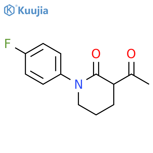 3-acetyl-1-(4-fluorophenyl)piperidin-2-one structure
