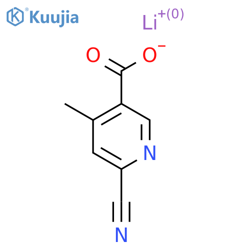 Lithium;6-cyano-4-methylpyridine-3-carboxylate structure